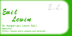 emil lewin business card